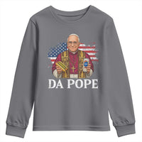 Funny Da Pope America Chicago Leo XIV Youth Sweatshirt Hotdog And Beer