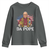 Funny Da Pope America Chicago Leo XIV Youth Sweatshirt Hotdog And Beer