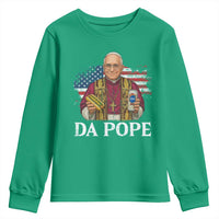 Funny Da Pope America Chicago Leo XIV Youth Sweatshirt Hotdog And Beer