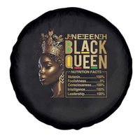 Juneteenth Black Queen Nutritional Facts Spare Tire Cover Afro Melanin Queen