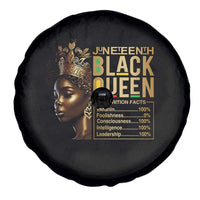 Juneteenth Black Queen Nutritional Facts Spare Tire Cover Afro Melanin Queen