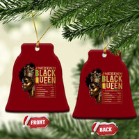 Juneteenth Black Queen Nutritional Facts Ceramic Ornament Afro Melanin Queen