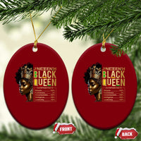 Juneteenth Black Queen Nutritional Facts Ceramic Ornament Afro Melanin Queen