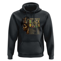 Juneteenth Black Queen Nutritional Facts Hoodie Afro Melanin Queen