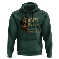 Juneteenth Black Queen Nutritional Facts Hoodie Afro Melanin Queen