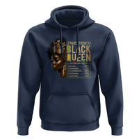Juneteenth Black Queen Nutritional Facts Hoodie Afro Melanin Queen