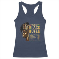 Juneteenth Black Queen Nutritional Facts Racerback Tank Top Afro Melanin Queen