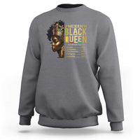 Juneteenth Black Queen Nutritional Facts Sweatshirt Afro Melanin Queen