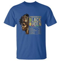 Juneteenth Black Queen Nutritional Facts T Shirt Afro Melanin Queen