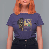 Juneteenth Black Queen Nutritional Facts T Shirt For Women Afro Melanin Queen