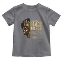 Juneteenth Black Queen Nutritional Facts Toddler T Shirt Afro Melanin Queen