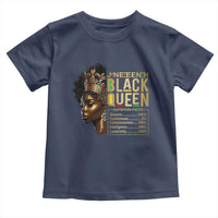 Juneteenth Black Queen Nutritional Facts Toddler T Shirt Afro Melanin Queen