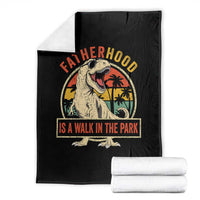 Fatherhood Is A Walk In The Park Dinosaur Dad Throw Blanket