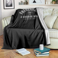 Fatherhood Is Kingdom Work Throw Blanket Christian Dad Father's Day