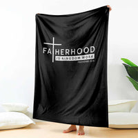 Fatherhood Is Kingdom Work Throw Blanket Christian Dad
