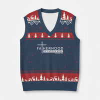 Fatherhood Is Kingdom Work V-Neck Knit Sweater Vest Christian Dad