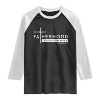 Fatherhood Is Kingdom Work Raglan Shirt Christian Dad