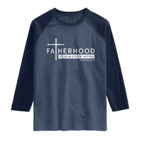 Fatherhood Is Kingdom Work Raglan Shirt Christian Dad