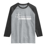 Fatherhood Is Kingdom Work Raglan Shirt Christian Dad