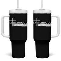 Fatherhood Is Kingdom Work Tumbler With Handle Christian Dad