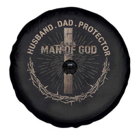 Man Of God Husband Dad Protector Spare Tire Cover Christian Dad Vintage Jesus Cross