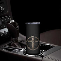 Man Of God Husband Dad Protector Skinny Tumbler Christian Dad Vintage Jesus Cross