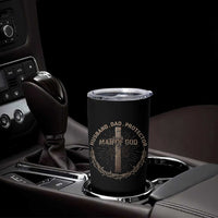 Man Of God Husband Dad Protector Tumbler Cup Christian Dad Vintage Jesus Cross