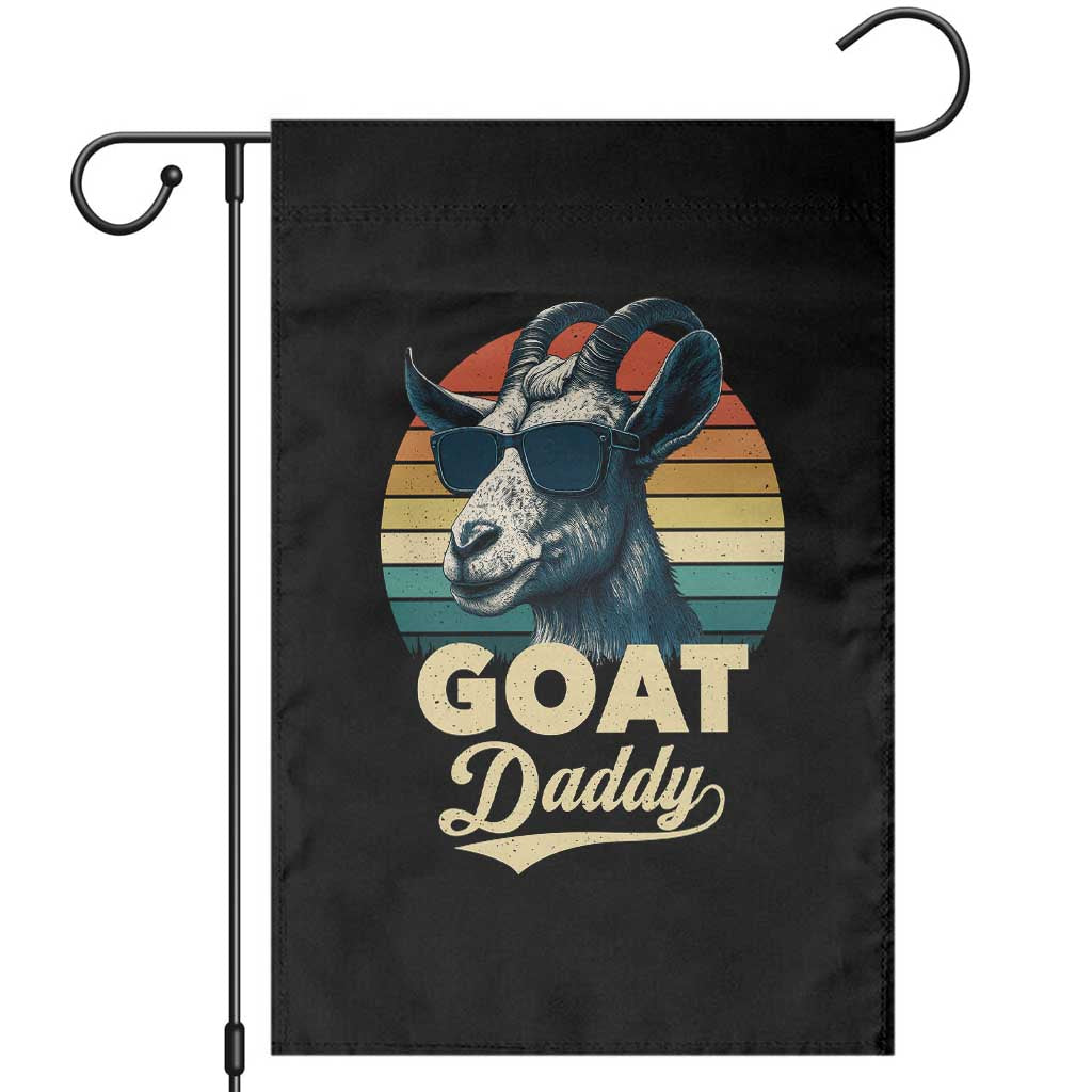 Goat Daddy Garden Flag Funny Goat Father Retro Vintage