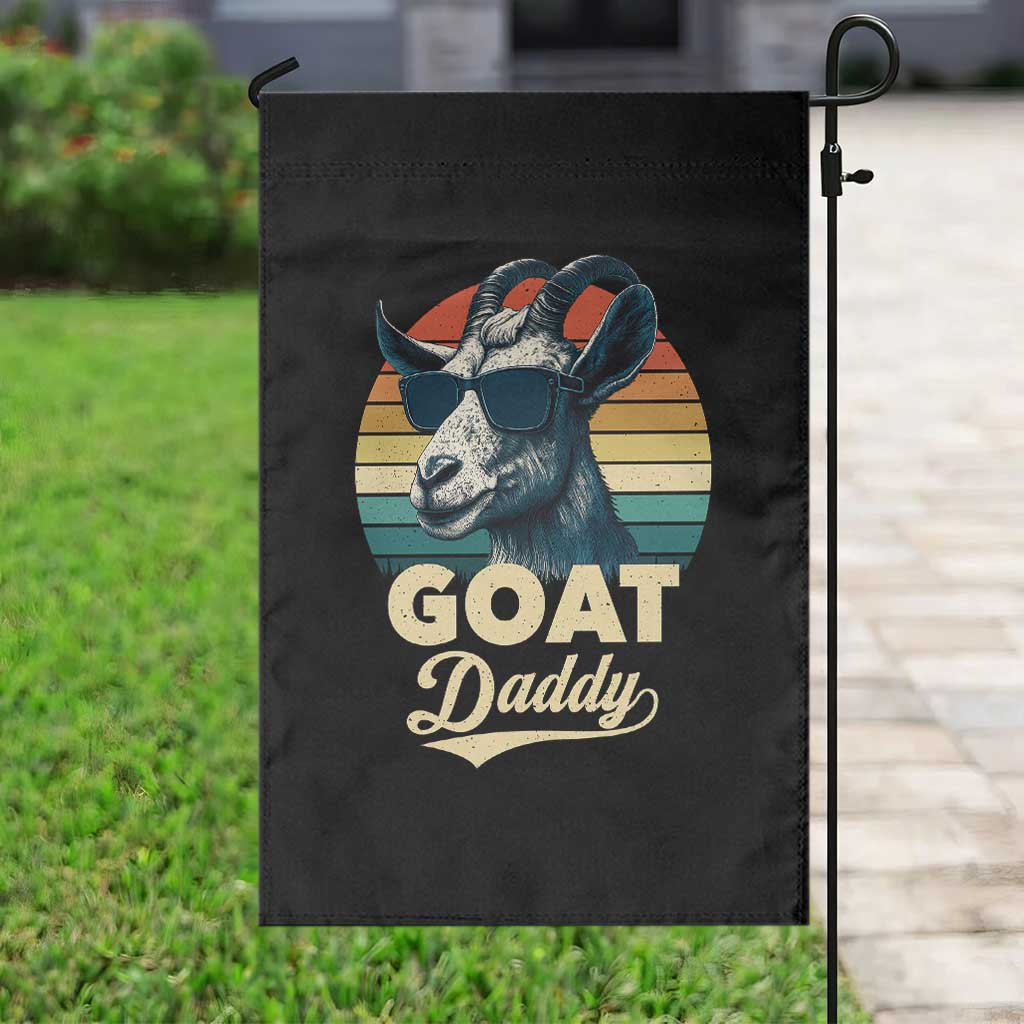 Goat Daddy Garden Flag Funny Goat Father Retro Vintage