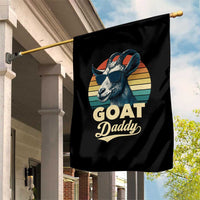 Goat Daddy Garden Flag Funny Goat Father Retro Vintage