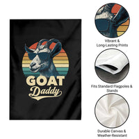 Goat Daddy Garden Flag Funny Goat Father Retro Vintage