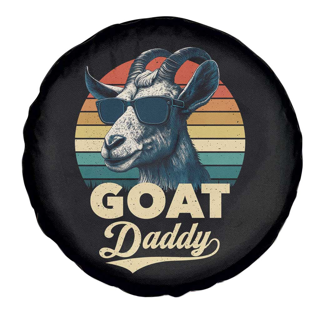 Goat Daddy Spare Tire Cover Funny Goat Father Retro Vintage
