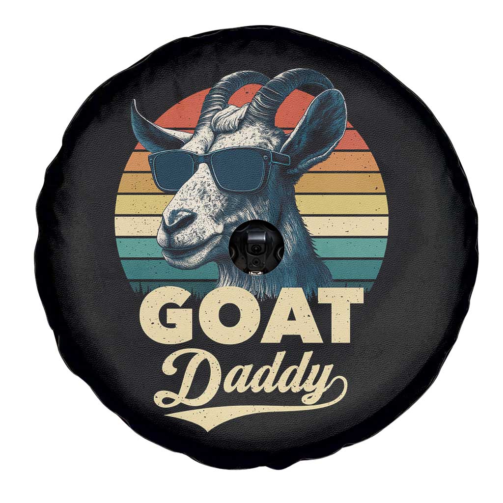 Goat Daddy Spare Tire Cover Funny Goat Father Retro Vintage