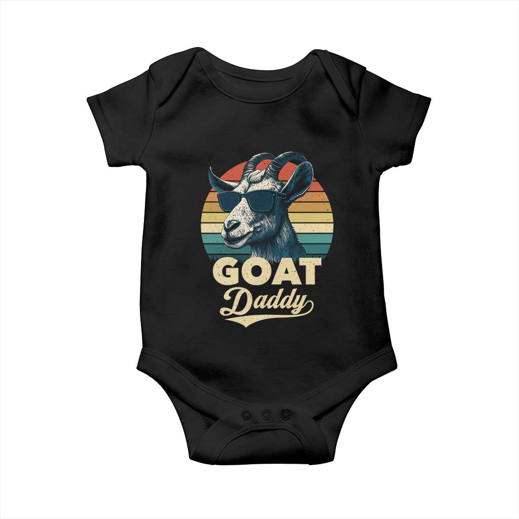 Goat Daddy Baby Onesie Funny Goat Father Retro Vintage
