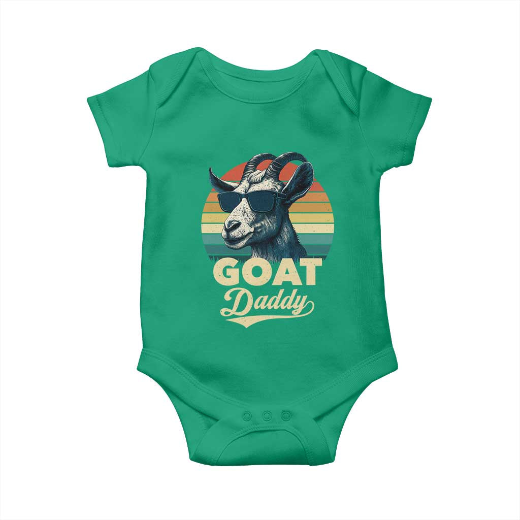 Goat Daddy Baby Onesie Funny Goat Father Retro Vintage