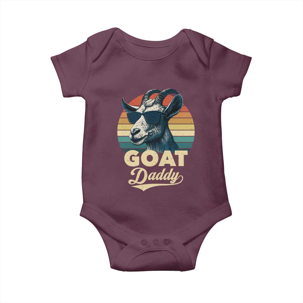 Goat Daddy Baby Onesie Funny Goat Father Retro Vintage