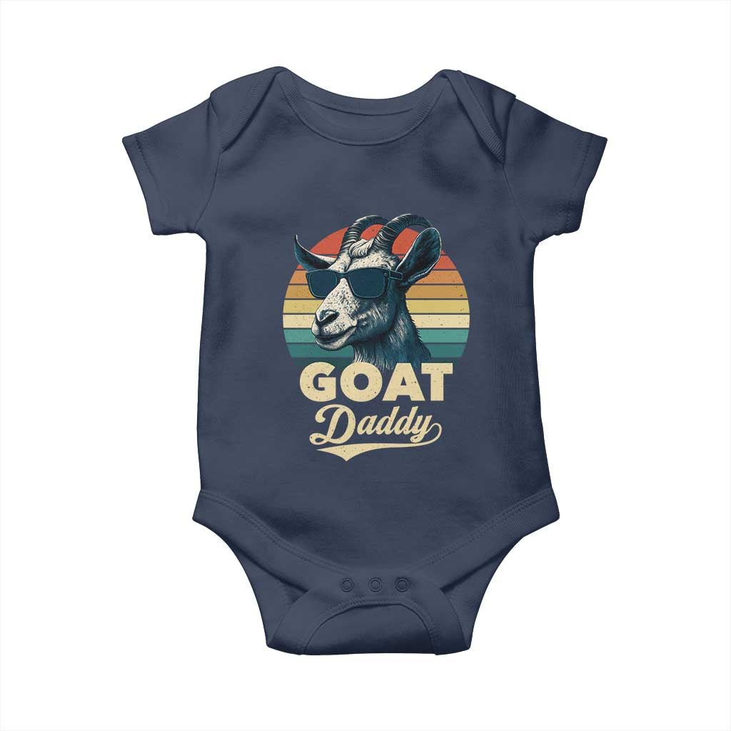 Goat Daddy Baby Onesie Funny Goat Father Retro Vintage