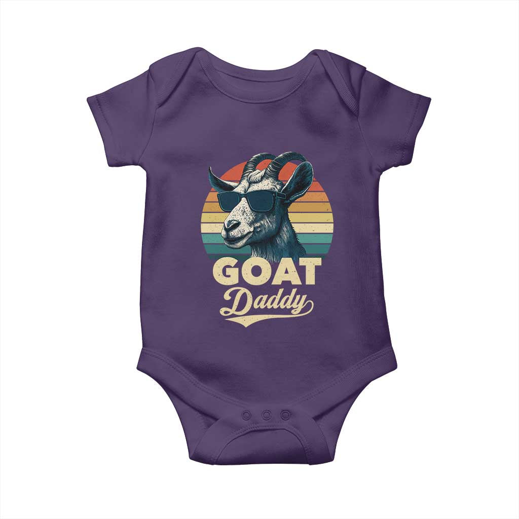 Goat Daddy Baby Onesie Funny Goat Father Retro Vintage