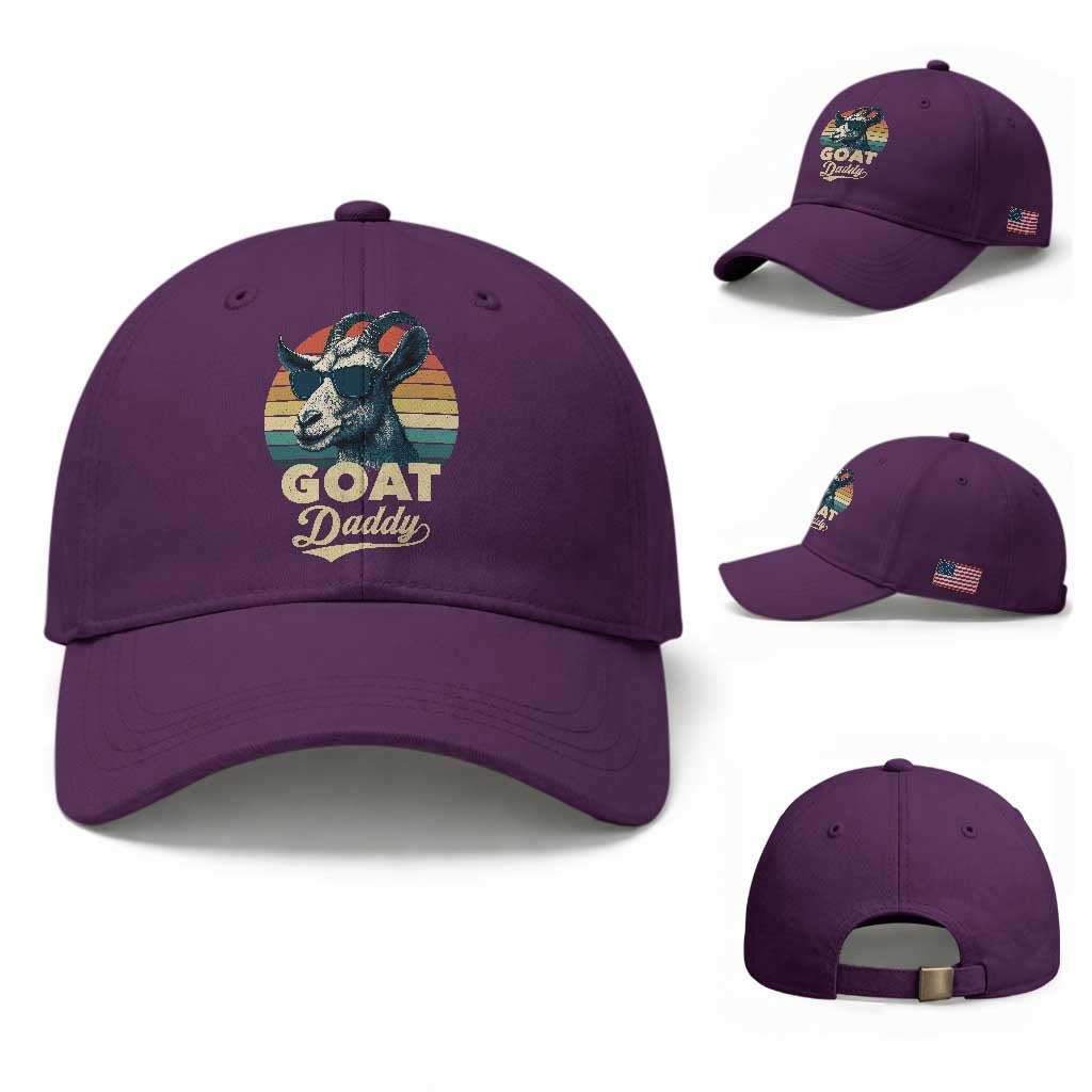 Goat Daddy Baseball Cap Funny Goat Father Retro Vintage