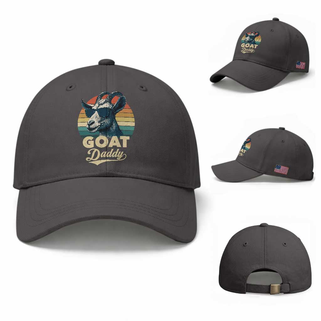 Goat Daddy Baseball Cap Funny Goat Father Retro Vintage