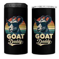 Goat Daddy 4 in 1 Can Cooler Tumbler Funny Goat Father Retro Vintage