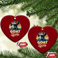 Goat Daddy Ceramic Ornament Funny Goat Father Retro Vintage