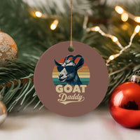 Goat Daddy Ceramic Ornament Funny Goat Father Retro Vintage
