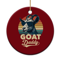 Goat Daddy Ceramic Ornament Funny Goat Father Retro Vintage