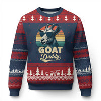 Goat Daddy Ugly Christmas Sweater Funny Goat Father Retro Vintage