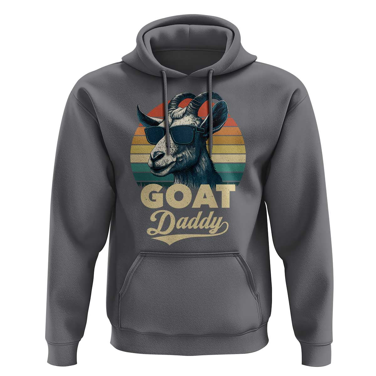 Goat Daddy Hoodie Funny Goat Father Retro Vintage