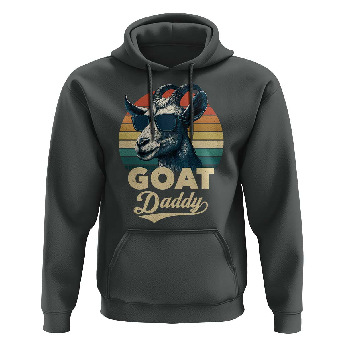 Goat Daddy Hoodie Funny Goat Father Retro Vintage