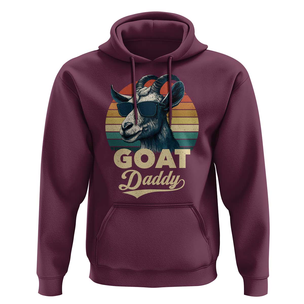 Goat Daddy Hoodie Funny Goat Father Retro Vintage