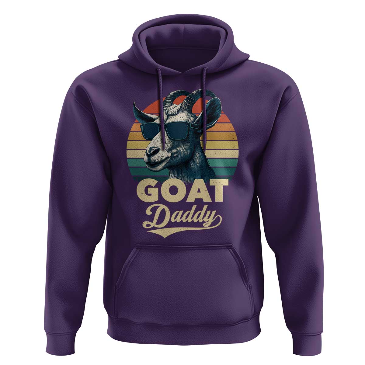 Goat Daddy Hoodie Funny Goat Father Retro Vintage