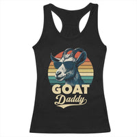 Goat Daddy Racerback Tank Top Funny Goat Father Retro Vintage